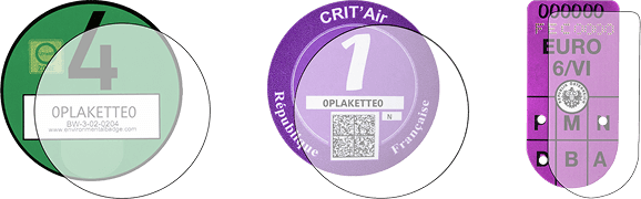 Films autocollants pour l'Allemagne, la France et l'Autriche