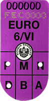 Violet - vignette écologique Euro 6