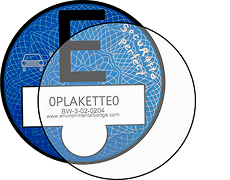 Film autocollant pour l’E-Plakette bleue